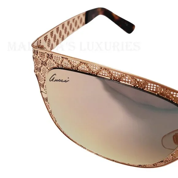 GUCCI SUNGLASSES GG 4266/S GOLD COPPER DIAMOND GG MONOGRAM  display picture 3